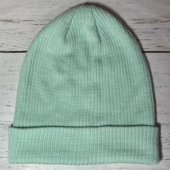 Rue 21 Ribbed Beanie Womens OS Mint Green Hat Ribbed - Picture 3 of 8